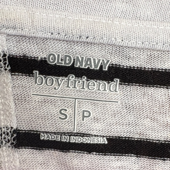 Old Navy Black and White Striped Short Sleeve Tee - Picture 2 of 4